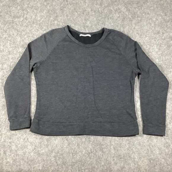 Stateside Women’s Medium Sweatshirt Crew Neck Charcoal Gray Pullover Casual Boho - Picture 4 of 13